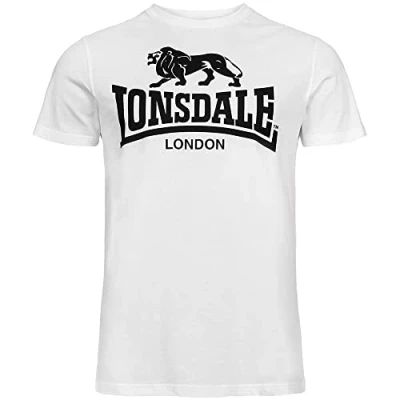 Imagen de Lonsdale T Shirt Logo Camiseta Hombre, Color Blanco, Talla Medium