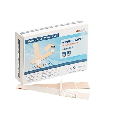 Imagen de Ypsiplast Tiritas de dedo impermeables (12 x 2 cm, 100 unidades)