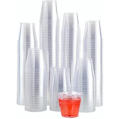 Imagen de KAHEIGN 300 Piezas Vasos De Chupito Plástico, 30ml Tazas Postre Redondas Copa Aperitivo Transparente Parfait Tazón Para Servir Reutilizable Pudín Mousse Whisky Gelatina (4,3 x 4cm)