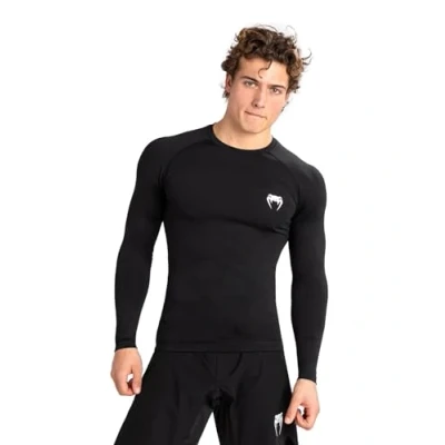 Imagen de VENUM Contender Lycra de Manga Larga para Hombre Negro/Blanco XL