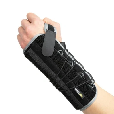 Imagen de BraceUP Férula de Muñeca Envoltura Rápida para el Túnel Carpiano, Tendinitis y Artritis Soporte Muñequera (Mano Derecha)