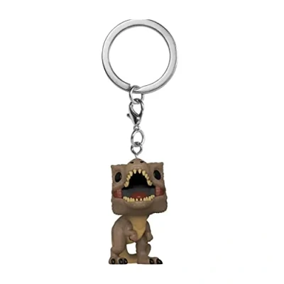 Imagen de Funko Pop! Keychain: JW3 T Rex T.Rex Jurassic World 3 Minifigura de Vinilo Coleccionable Llavero Original Relleno Calcetines Idea Regalo Mercancia Oficial Movies Fans