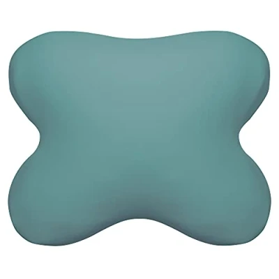 Imagen de Funda Edda Lux Hecha para Almohada Ombracio Tempur, 60/56 x 50/48 cm, de cojin Suave en Forma Mariposa, Jersey algodón 100%, Salvia