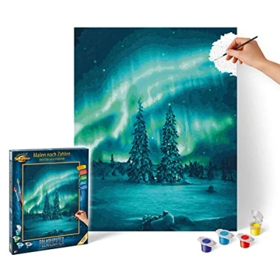 Imagen de Schipper MNZ Natur 609130813 números Aurora Pintar imágenes para Adultos, Incluye Pinceles y Pinturas acrílicas, 40 x 50 cm, Multicolor