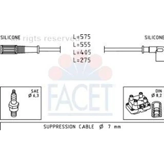Imagen de Facet 4.8616 Juego de cables encendido