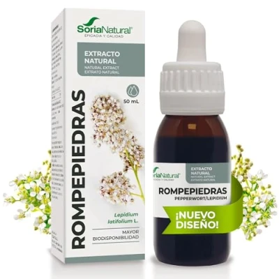 Imagen de Soria Natural Rompepiedras Extracto Diurético Apoya la Función Renal, Ayuda a Prevenir y Tratar Cálculos Renales 100% Puro Suplemento para Salud del Riñón Botella de 50ml