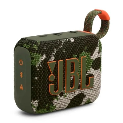 Imagen de Altavoz inalámbrico JBL Go 4, 4.2 W, Bluetooth, 7h autonomía, Resistente al polvo y agua IP67, Camuflaje