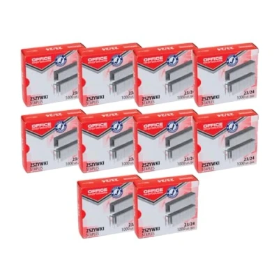Imagen de OFFICE PRODUCTS 18072399 19 Grapas (10 x 1000 unidades, 23/24 plateadas, 10 unidades), color plateado