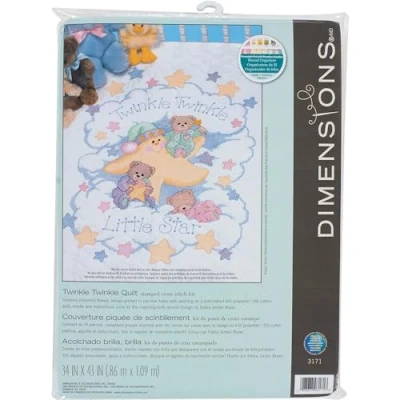 Imagen de Dimensions Edredón Twinkle, Algodón y poliéster, Multicolor, 34 Inches by 43