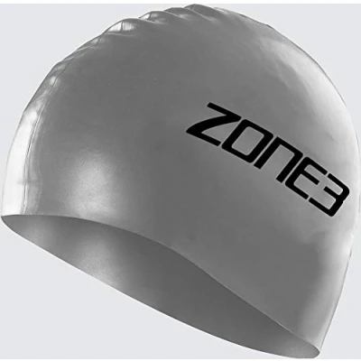 Imagen de ZONE3 Gorro de natación Silicona Unisex, 48 g, Color Plateado, Talla única