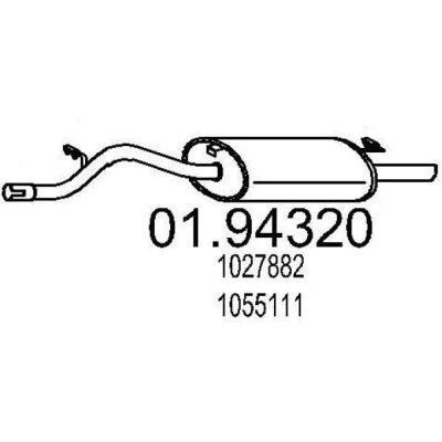 Imagen de MTS 01.94320 Silenciador trasero 1050 FORD: KA Hatchback