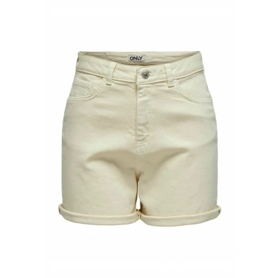 Imagen de ONLY Onljosephine Dnm Azg Noos Pantalones Cortos elásticos Vaqueros, Beige, M para Mujer