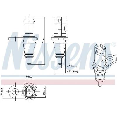 Imagen de Sensor, temperatura del refrigerante NISSENS 207067