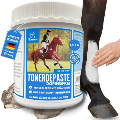 Imagen de ácido acético arcilla caballos ⇒ caballo libre de dopaje 1,5 Kg I bálsamo para enfriamiento pasta mineral curación gel