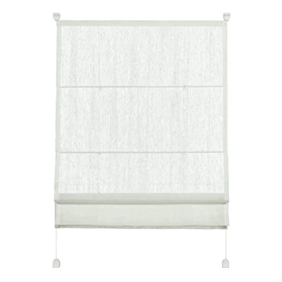Imagen de GARDINIA Persiana romana con soportes, Cortina romana, Transparente, Todas las piezas de montaje incluidas, Persianas romanas EASYFIX sujetadas dos rieles, Blanco, 60 x 140 cm (WxH)
