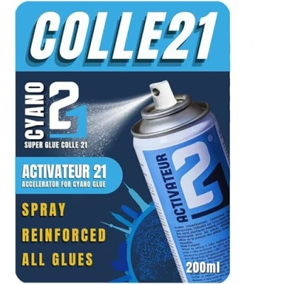 Imagen de ACTIVATEUR para Pegamento cyano Colle21, bombe de 200 ml,1 Activador Super Glue Cyanoacrylato Colle21.