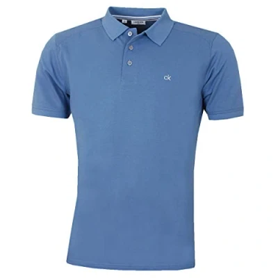 Imagen de Calvin Klein Polo de Golf con Cuello Acanalado Campus Azul Vaquero L