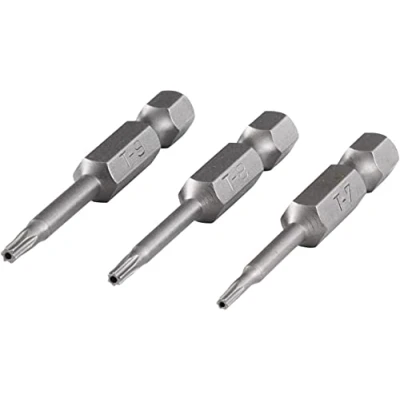 Imagen de wolfcraft Juego de puntas, TORX® con agujero (tamaño 7/8/9), 3 piezas I 1260000 puntas Solid, 50 mm