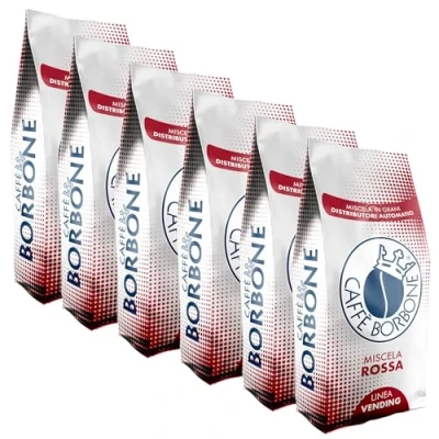 Imagen de Granos de Café Mezcla ROJA Caffè Borbone Vending 1 kg x 6