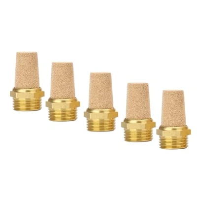 Imagen de Silenciador neumático de bronce sinterizado 1/2&quot;, juego 2, 5 o 10 unidades, calidad industrial (5, 1/2&quot;)