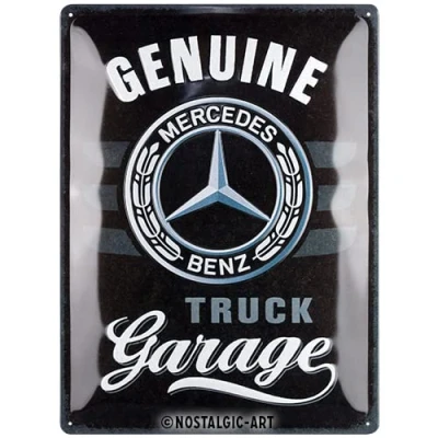Imagen de Nostalgic Art Cartel metálico retro, 30 x 40 cm, Daimler Truck Garage Idea de regalo para fans Truck, Official License Product (OLP), metal, diseño vintage