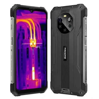 Imagen de Blackview 5G Imagen Térmica Smartphone Resistente BL8800 Pro, 50MP Cámara Cuádruple, Dimensión 700 8GB+128GB, 6.58&#039;&#039; FHD+ Pantalla, 8380mAh Batería 33W Carga Rápida, IP68 Móvil Antigolpes NFC Negro