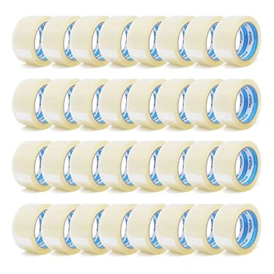 Imagen de gws cinta adhesiva para embalar de polipropileno, silenciosa, enrollada silenciosa; embalaje con alta adherencia en calidad profesional 66 m x 50 mm, grosor: μm (36 rollos transparente)