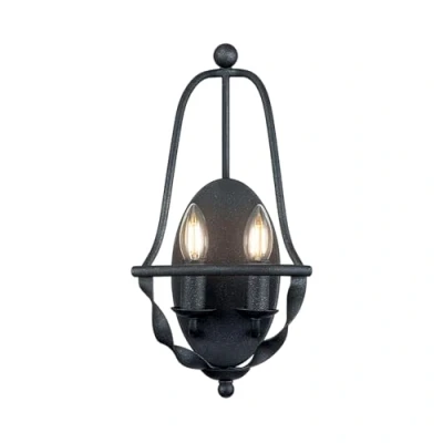 Imagen de QUOIZEL Aplique Bradbury, 2 luces, gris