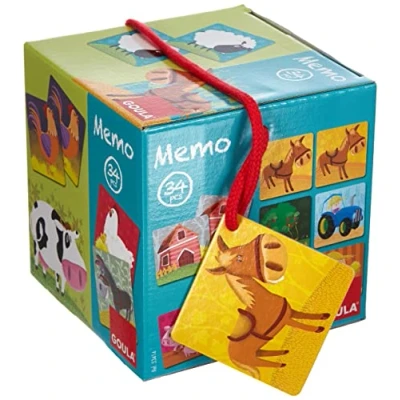 Imagen de Goula Memo: Loto Animales Granja, Juego educativo de memoria a partir 3 años