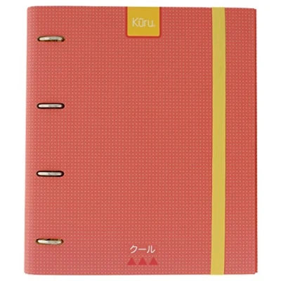 Imagen de Grafoplás 88102153－Carpeta de anillas troqueladas A4 Kuru, color rosa, tacto extra suave. Inlcuye sobre transparente, 4 separadores y 100 hojas 90g
