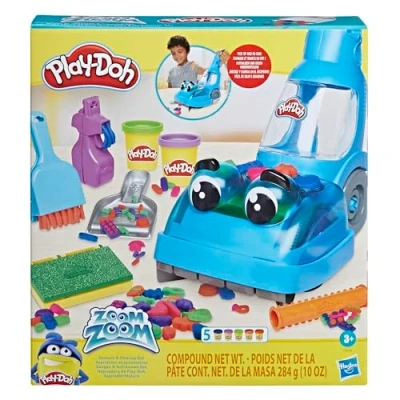 Imagen de Play Doh F3642 Zoom Aspiradora de Juguete con 5 Botes plastilina, No tóxico, A Partir 3 años, Multicolor