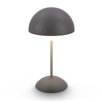 Imagen de Briloner Lámpara de mesa LED recargable Kugle, antracita, metal, IP44, atenuable.
