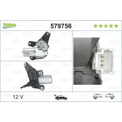 Imagen de VALEO 579756 Motor del Limpiaparabrisas 12 posterior para dirección izquierda/derecha ORIGINAL PART RENAULT: GRAND SCENIC 2, MEGANE 2 Kombi
