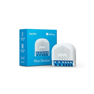 Imagen de AEOTEC Pico Shutter control inteligente de persianas, persianas romanas, toldos o puertas garaje, Zigbee, HomeAssistant, escenas, repetidor, hub, works with SmartThings, Homey, Alexa