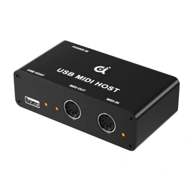 Imagen de DigitalLife USB MIDI Host Box, Caja 1 in out con Interfaz de 5 PIN, Puente para Teclados MIDI, Controladores (UMH 10)