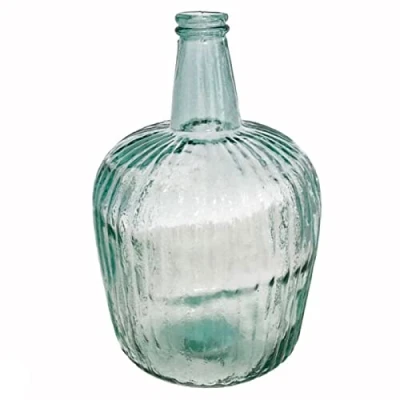 Imagen de AC Garrafa Vidrio Rayada 8 l. sin Tapón Color Verde,Garrafa Estriada Carafe 24 X 36.50 cm