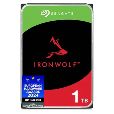 Imagen de Seagate Technology IronWolf,1TB, NAS, Disco Duro Interno, HDD,CMR 3.5&quot;&quot; SATA 6 GB/s,5400 RPM, caché de 64 MB para Almacenamiento Conectado a Red Raid,3 años Rescue,Paquete Abre fácil(ST1000VNZ08)
