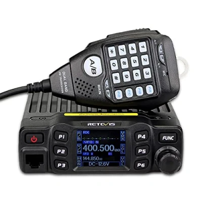 Imagen de Retevis RT95 Emisoras Coche Doble Banda de Radioaficionado, Profesional, Canales DTMF TFT con Función Escaneo y Contraseña Mini Móvil