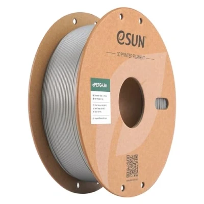 Imagen de eSUN PETG Filamento 1.75mm, de Alta Dureza, Carrete 1KG (2.2 LBS) Impresión 3D para Impresoras 3D,Plata Sólido