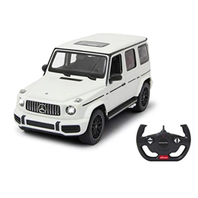 Imagen de Jamara Mercedes Benz 405177 AMG G63 1:14 Blanco 2.4 GHz Licencia Oficial, hasta 1 Hora de Tiempo conducción a Aprox. 11 km/h, Detalles Perfectamente replicados, Mano Obra