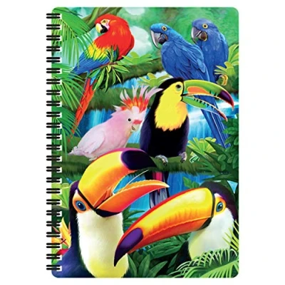 Imagen de 3D LiveLife Libreta A5 Tucán de Deluxebase. 80 páginas bloc notas lenticular pájaros tropicales e ilustraciones con licencia del reconocido artista Michael Searle