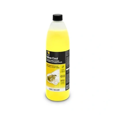 Imagen de ERRECOM Yellow Cool, Líquido para Radiador Amarillo Fluorescente 10C, anticongelante G12 con Paquete inhibidor de Base orgánica Oat, Listo Usar, 1 litro