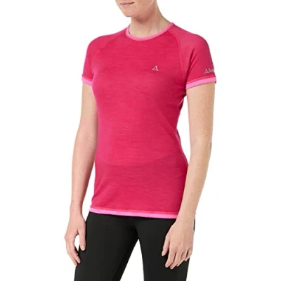 Imagen de Schöffel Merino Deportiva (1/2 Brazos) Camiseta Interior Transpirable de Calidad Lana, Mujer, Raspberry Sorbet, Medium