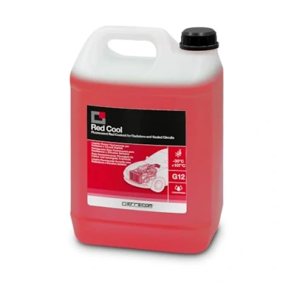 Imagen de ERRECOM Red Cool, Líquido para Radiador Rojo Fluorescente Concentrado, anticongelante G12 con Paquete inhibidor de Base orgánica Oat, 5 litros