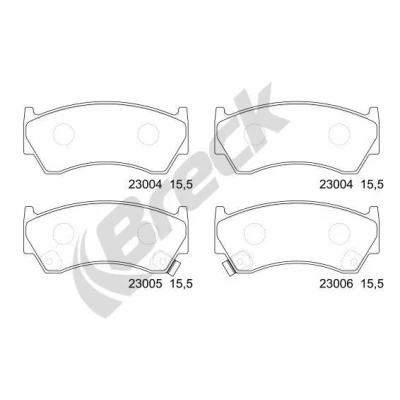 Imagen de BRECK 23004 00 701 10 Juego de pastillas freno con avisador acústico desgaste accesorios NISSAN: ALMERA 1, 1 Hatchback