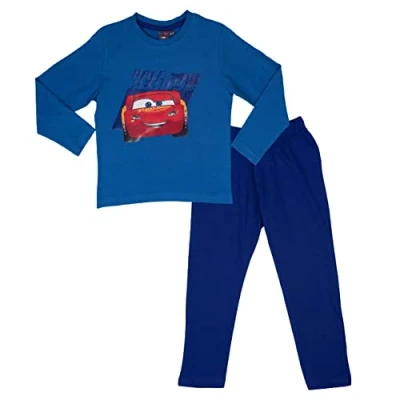 Imagen de Disney Cars Pijama para niños Race Ready Largo Top y Pantalones Azul (as3, Numeric, Numeric_98, Numeric_104, Regular)
