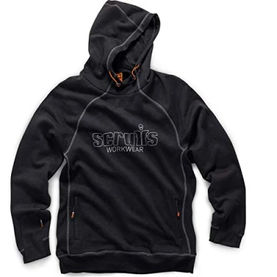 Imagen de Scruffs Sudadera con capucha para hombre, color negro, talla M