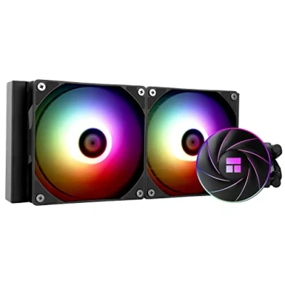 Imagen de Thermalright Aqua Elite 240 ARGB Enfriador de agua para CPU (doble ventilador PWM, velocidad 1550 rpm, AMD/AM4/AM5&amp; Intel LGA1150/1151/1155/1156/1200/2011/1700(AE240 ARGB)