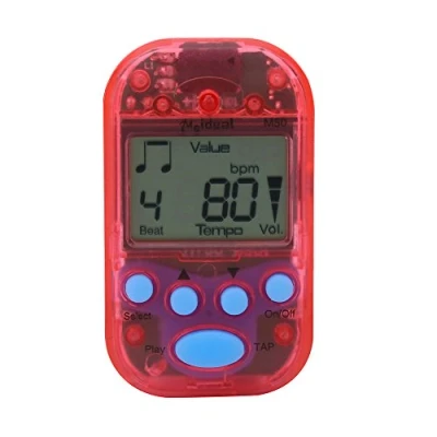 Imagen de Portátil Mini Metrónomo Multifuncional Clip On Digital Beat Tempo para Piano, Violín, Guitarra, Tambor de Trampa (rojo)