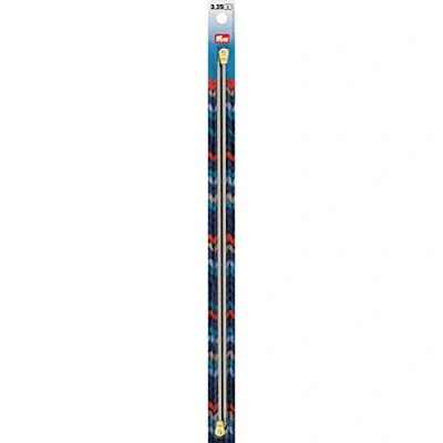 Imagen de Prym Jacket de Aluminio, 3,25 mm, Color Gris Agujas Tejer una Sola Punta ALU Perla 35 cm, Metal